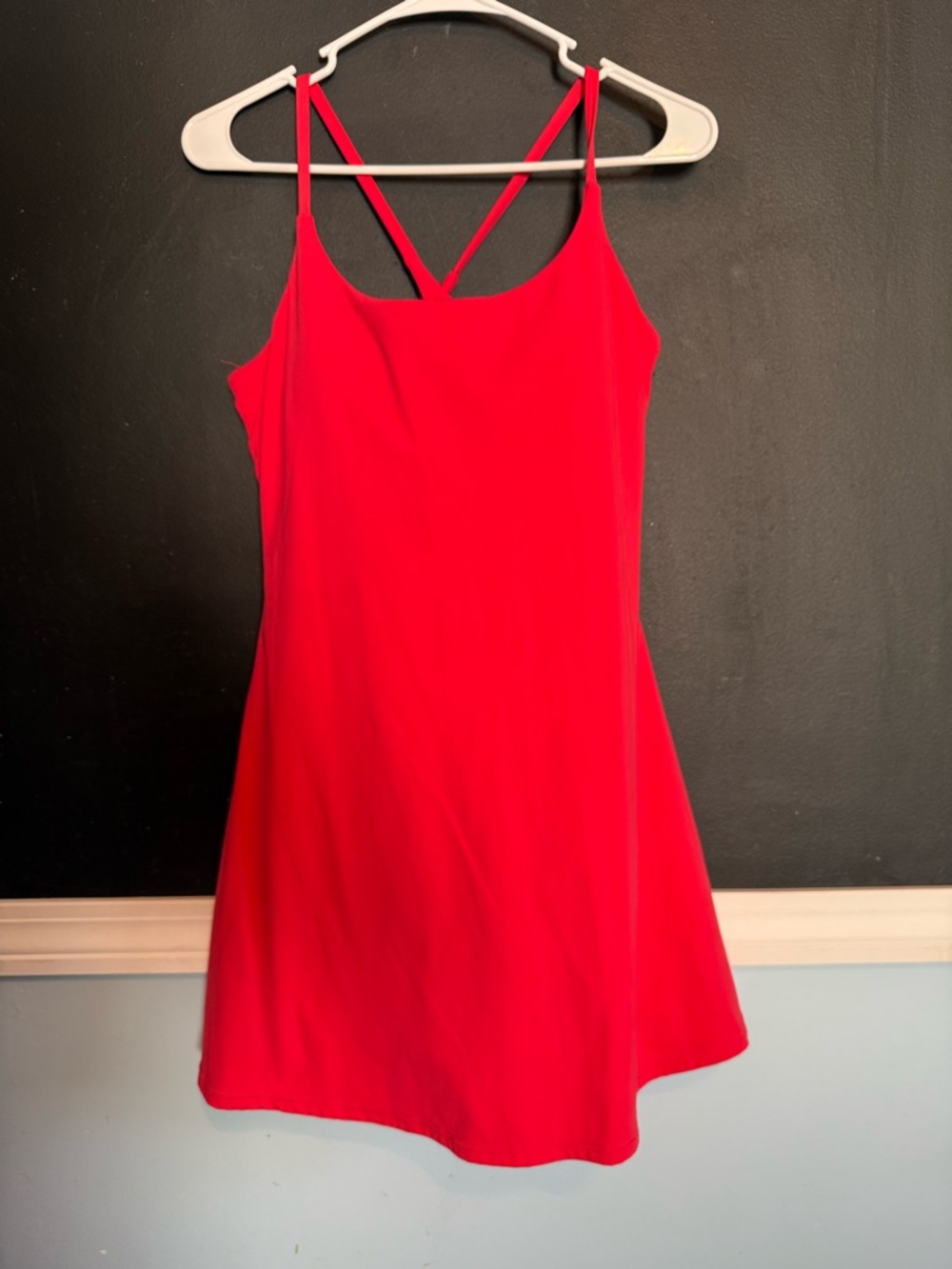 HALARA Red easy peasy tennis Dress with Crisscross Straps